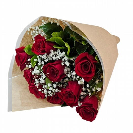 Buquê De 9 Rosas Vermelhas