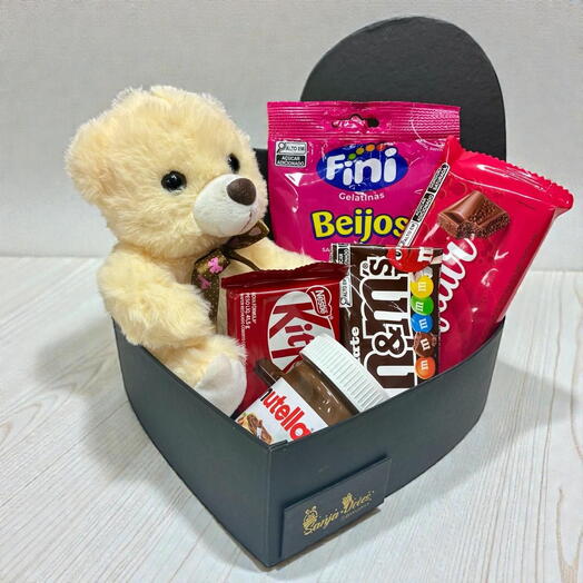 ️ Coração de Luxo - Ursinho