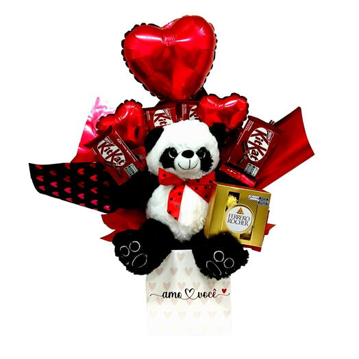 Box com Urso Panda pra "Meu Amor"