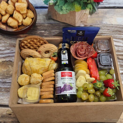 Cesta de Cafe da manhã jardim Gourmet