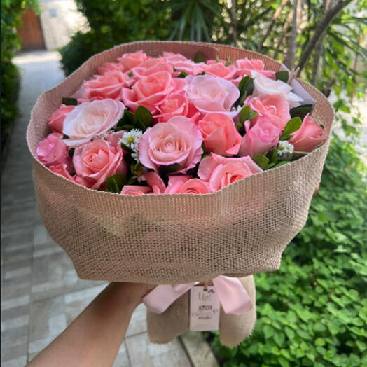 Buquê de 18 Rosas Rosa