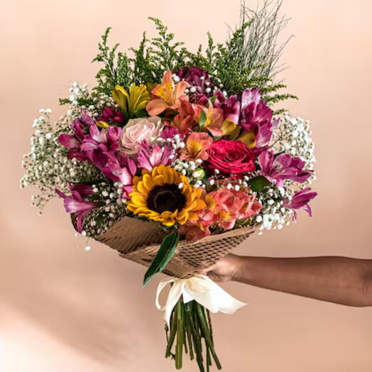 Buquê Colorido Cor e Alegria Grande