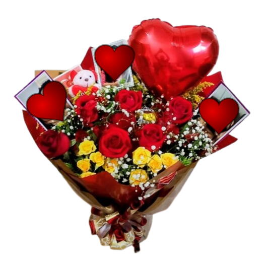 Buquê Surpresa de Amor com Fotos