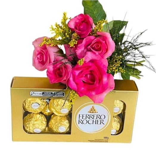 Buquê 6 Rosas Encanto Rosado