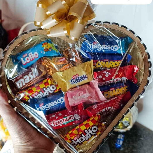 Coração de chocolates