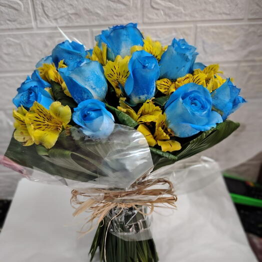Bouquet Amarelo e Azul