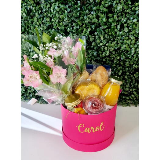 Box Cafe com Flores