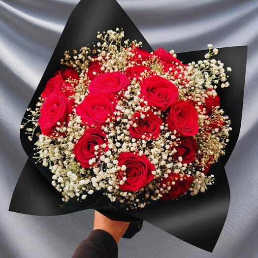 Buquê de 24 Rosas Vermelhas