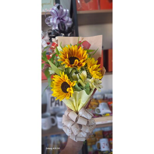 Ramalhete Triplo de Girassol, Metodo Coreano