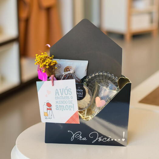 Caixa Envelope Para Você Mini Cafe da Manhã