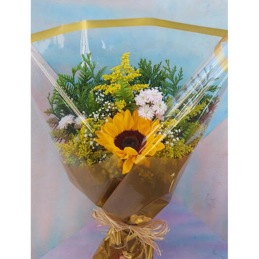 Buquê com 1 Girassol