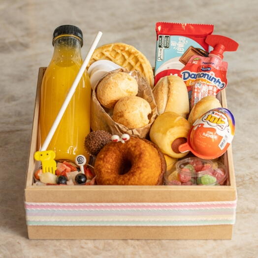 Cesta De Cafe Da Manhã Infantil Farinha Pura