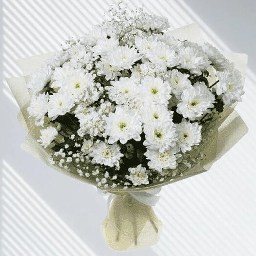 Buquê de Crisântemo Branco