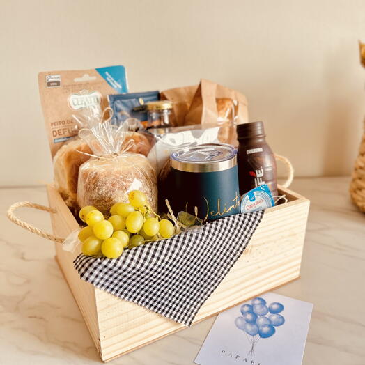 Cesta de Cafe da Manhã Masculina