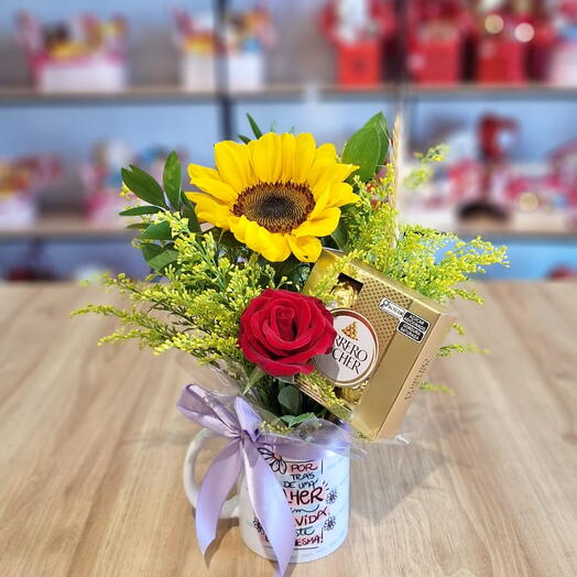 Arranjo Na Caneca Dia da Mulher