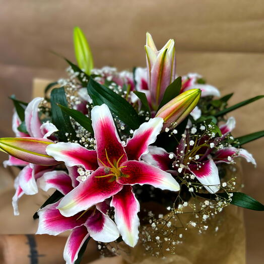 Buquê de Lirio Rosa