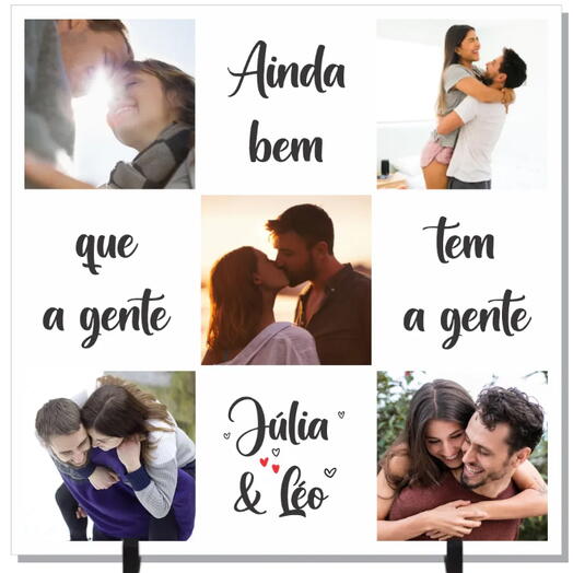 Quadro em Cerâmica Personalizado Eu e Você