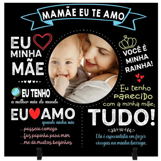 Quadro em Cerâmica Personalizado Melhor Mãe