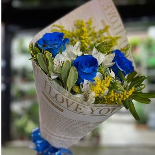 Buquê de Rosas Azuis