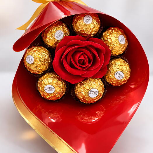Rosa do Amor com Chocolate Ferrero Rocher