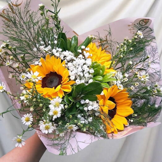 Arranjo de 3 Girassois