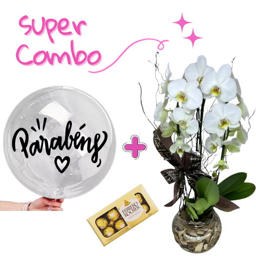 Super Combo – Parabens com Orquidea Branca