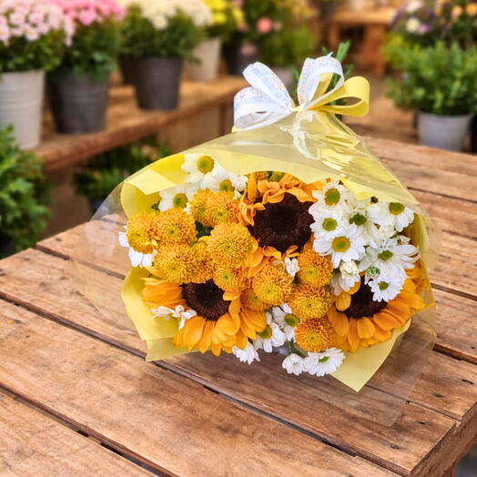 Bouquet de Girassois com Flores de Campo