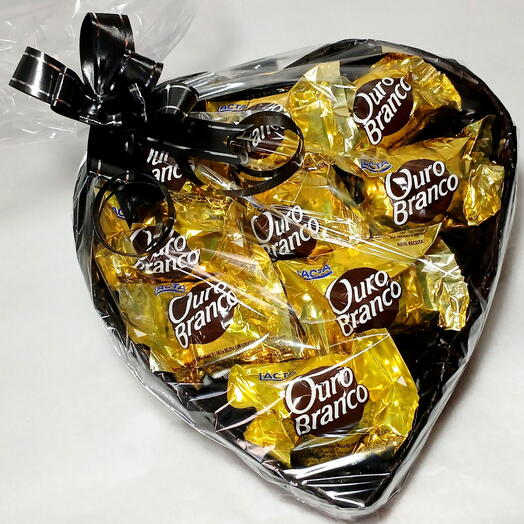 Coração c/9 Bombons Ouro Branco