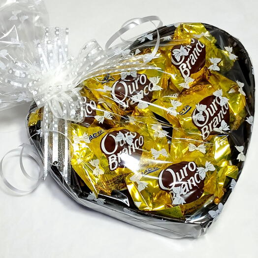 Coração c/6 Bombons Ouro Branco