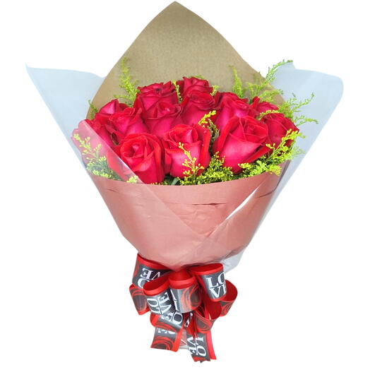 Buquê Paixão Eterna – 12 Rosas Vermelhas
