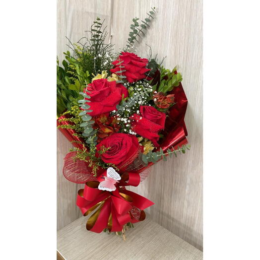 Braçada com 4 Rosas Colombianas