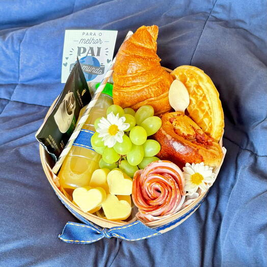 Cesta de Cafe da Manhã Redonda P