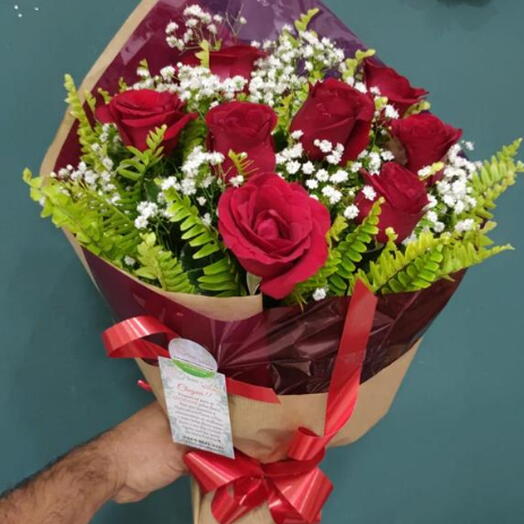 Buquê Com 10 Rosas