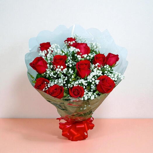 Buque 12 Rosas Vermelhas