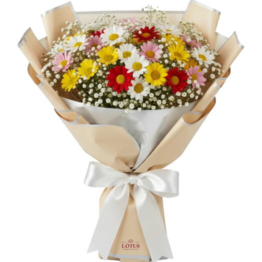 Buquê de Margaridinhas Coloridas