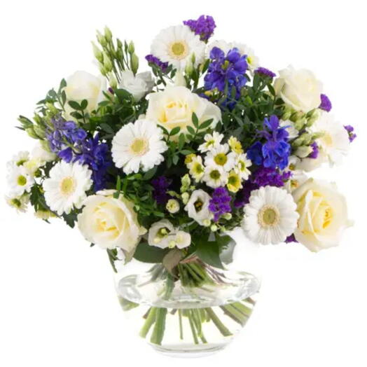 Flores no vaso brancas e vaso