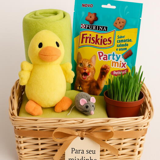 Cesta Pet Presente Para Gatinhos