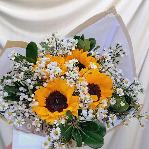 Buquê de 4 Girassois