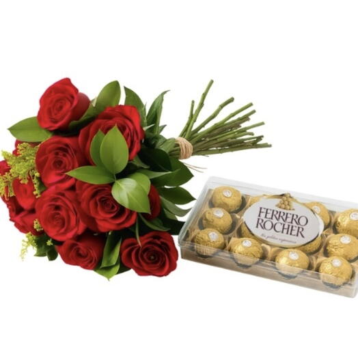 Rosas Vermelhas Com 12 Ferrero