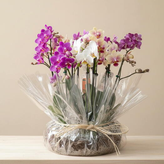 Arranjo mini orquideas