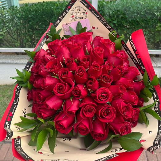 Buquê de 100 Rosas