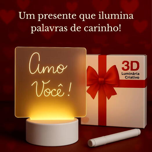 Luminaria de Led 3D Para Escrever com Caneta