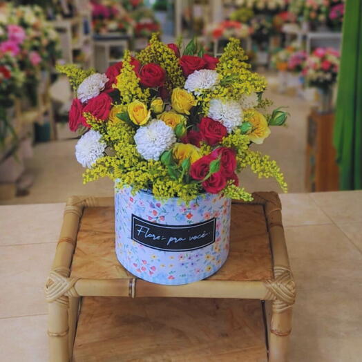 Arranjo Flores Variadas no Cachepot Flores pra Você