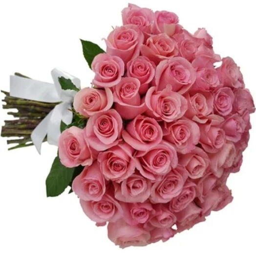 Buquê 40 Rosas Rosadas