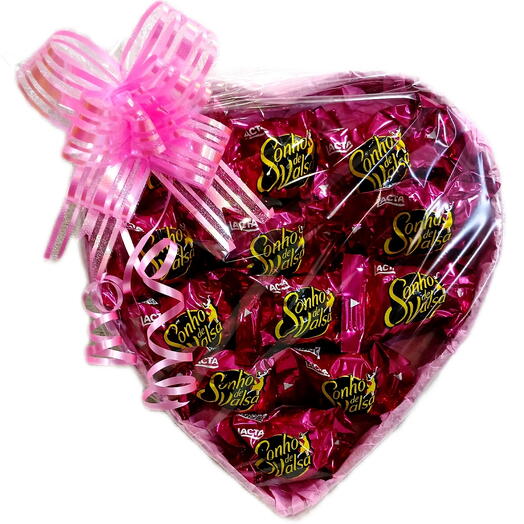 Coração c/12 Bombons Sonho de Valsa
