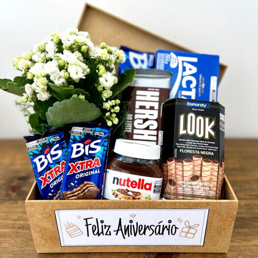 Cesta de Chocolates - Feliz Aniversario