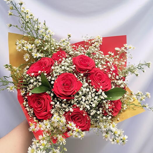 Buquê de 10 Rosas Importadas Premium