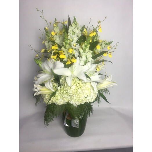 Arranjos em vidro com orquideas 5