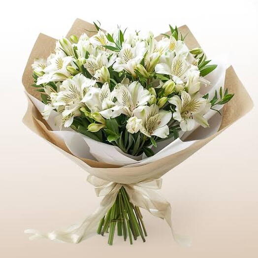 Buquê Astromelias Brancas Promoção