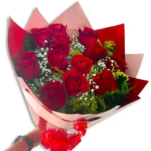 Buquê 12 Rosas Vermelho